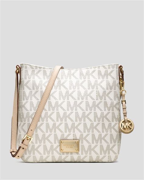 michael michael kors jet set crossbody shoulder mk white|Michael Kors vanilla jet set.